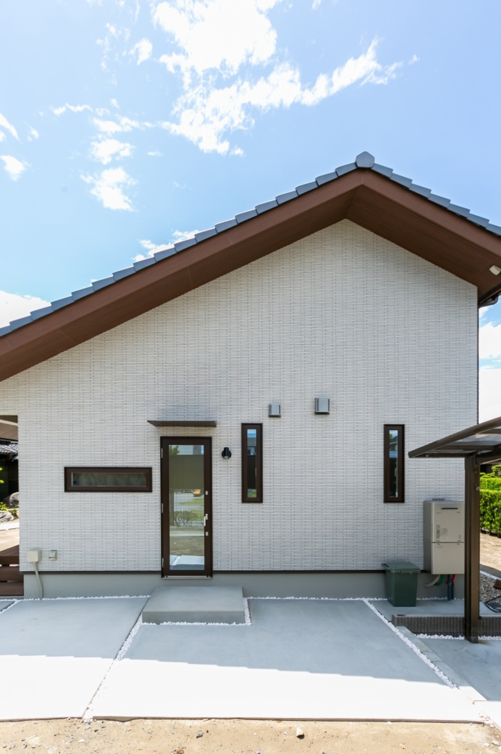 平屋住宅の勝手口の画像