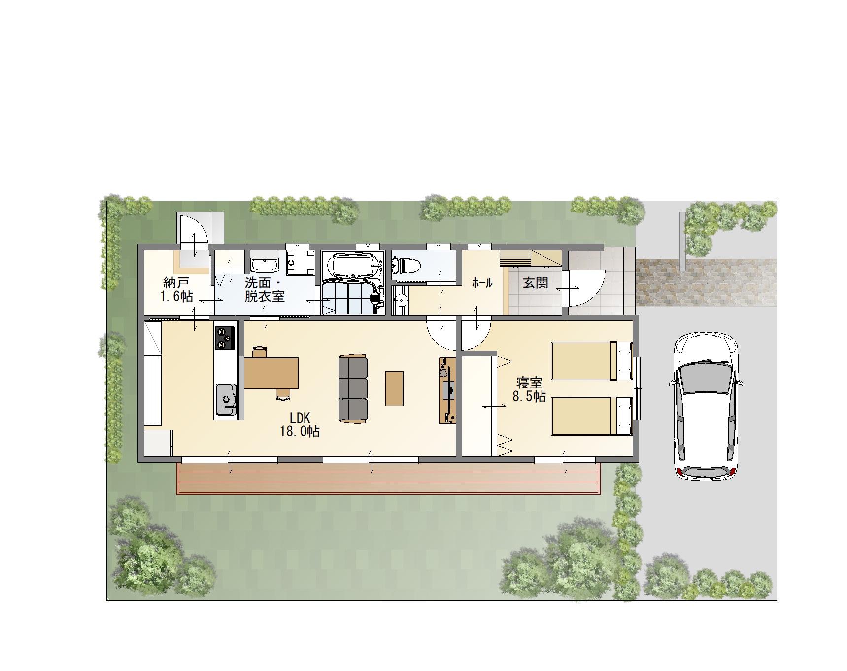 平屋住宅の間取り 新和建設