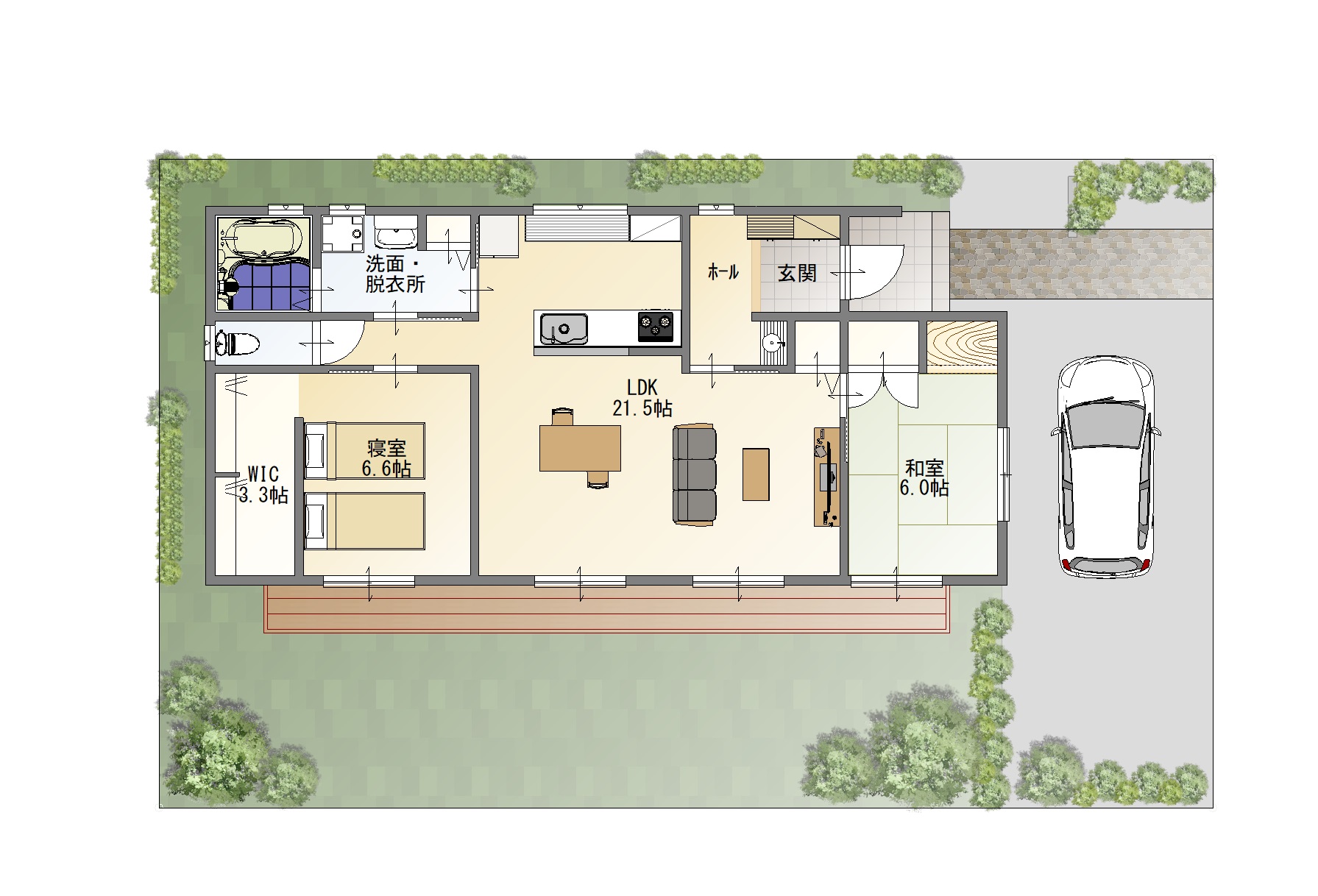 平屋住宅の間取り 新和建設