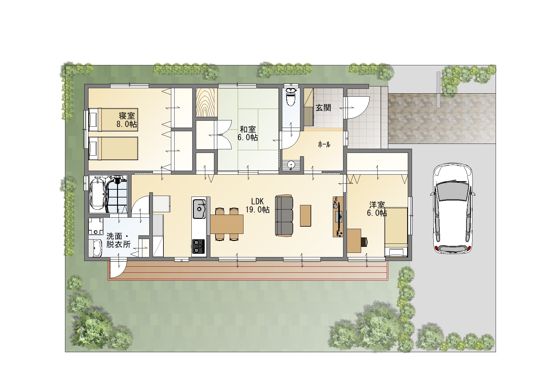 平屋住宅の間取り 新和建設