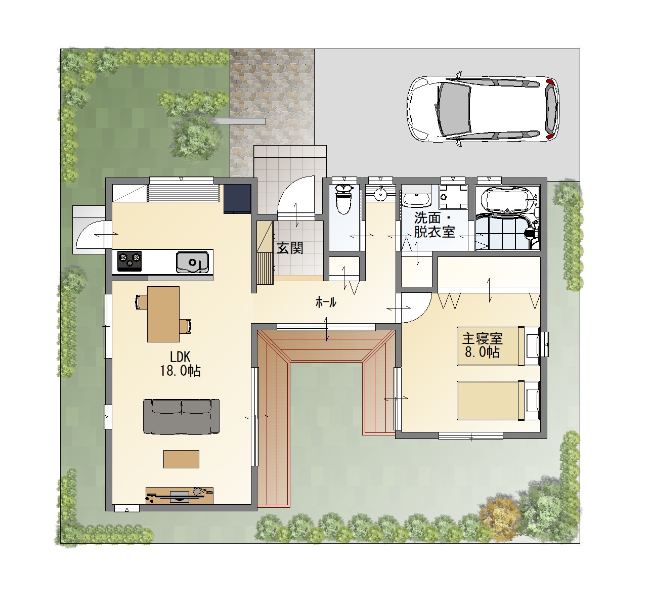 平屋住宅の間取り 新和建設