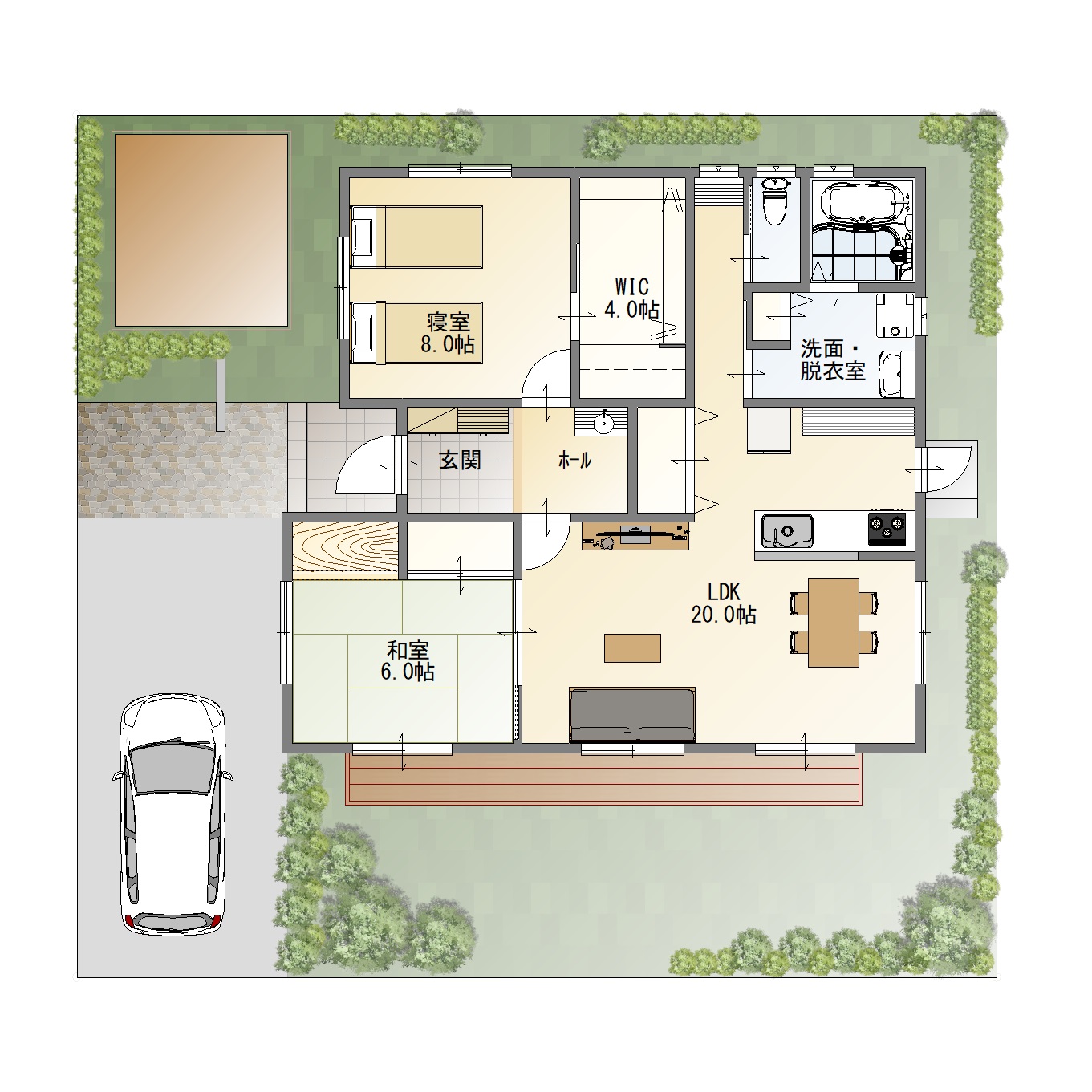 平屋住宅の間取り 新和建設