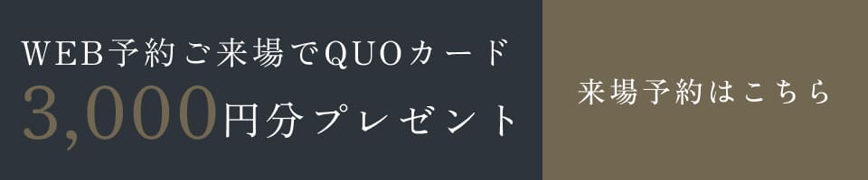 WEB予約＆ご来場でQUOカード3000円分プレゼント　来場予約はこちら