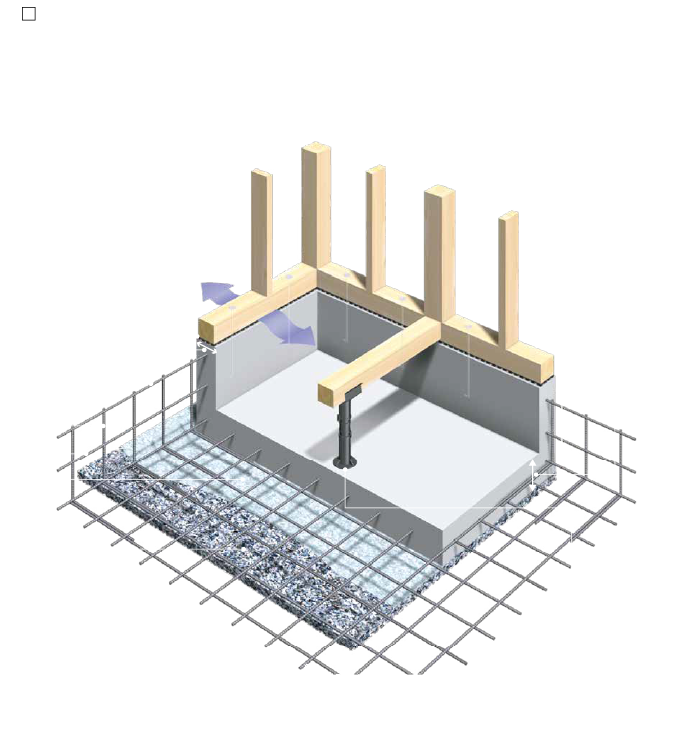 スラブ厚さ200mmのベタ基礎を標準採用