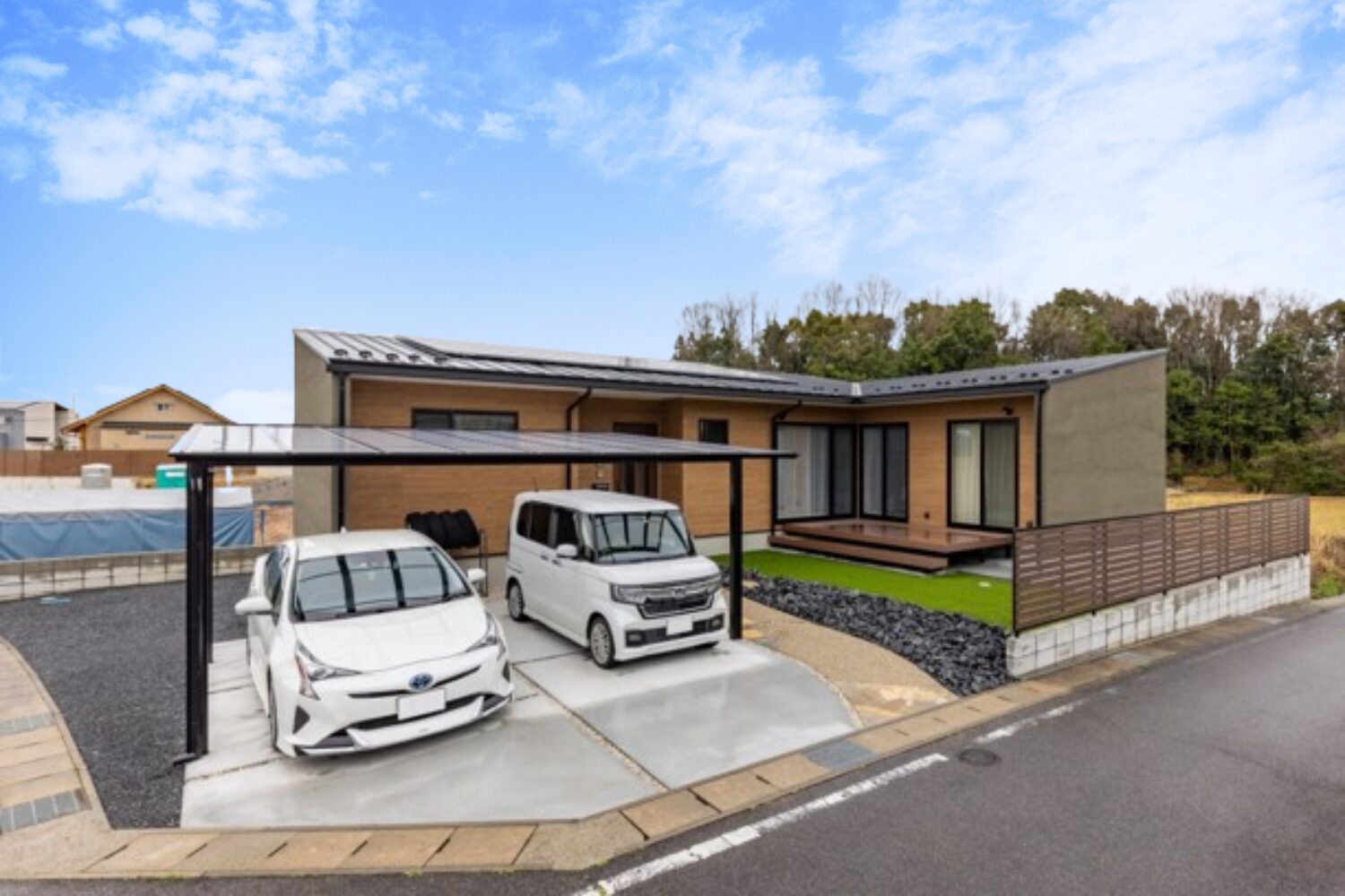 L字型の平屋外観
